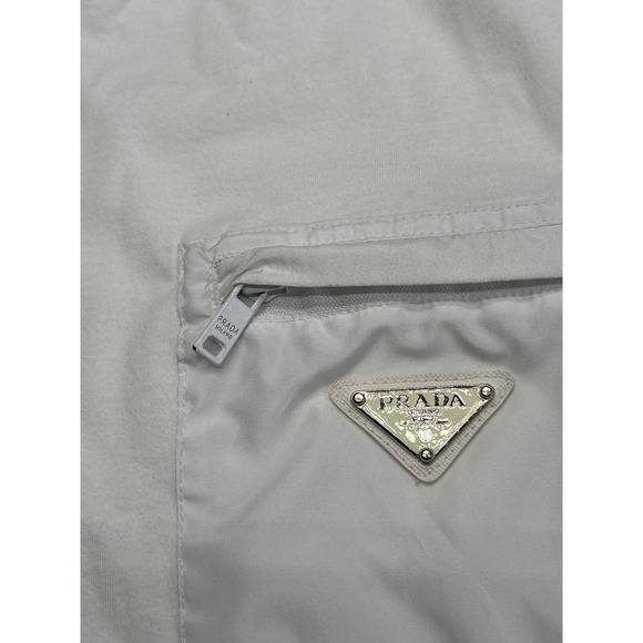 Prada Milano Pocket Logo White Cotton T Shirt Men's Luxury Designer Top Large - Picture 10 of 10